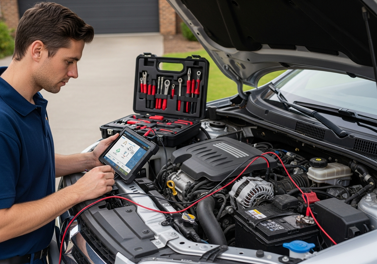 On-site automotive electrical diagnosis