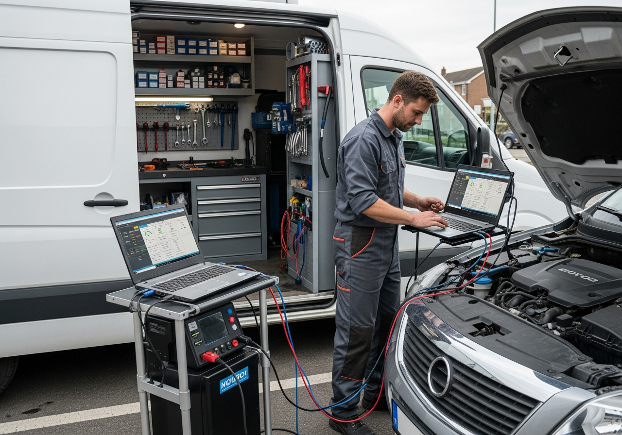 On-site diagnostics and mobile van