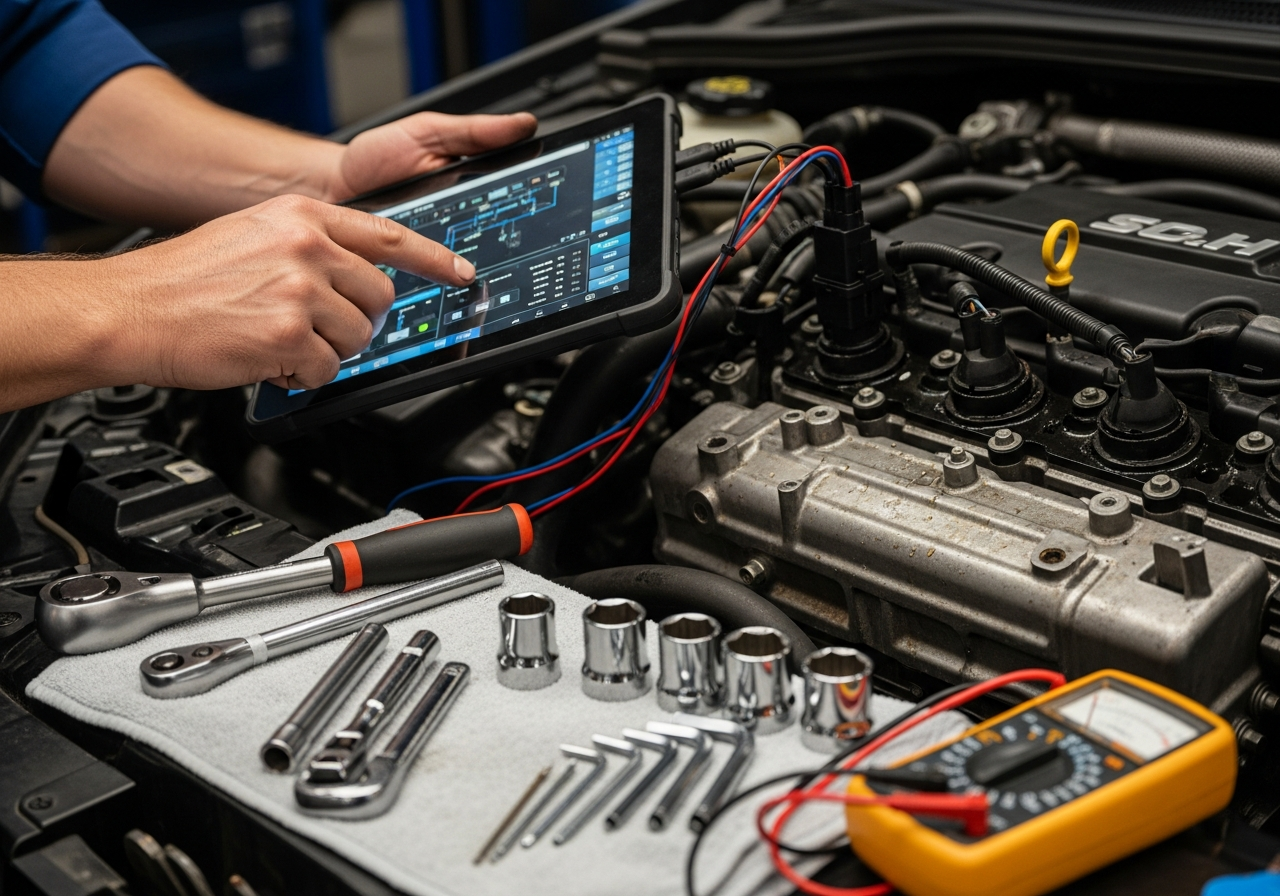 Onsite car service diagnostic