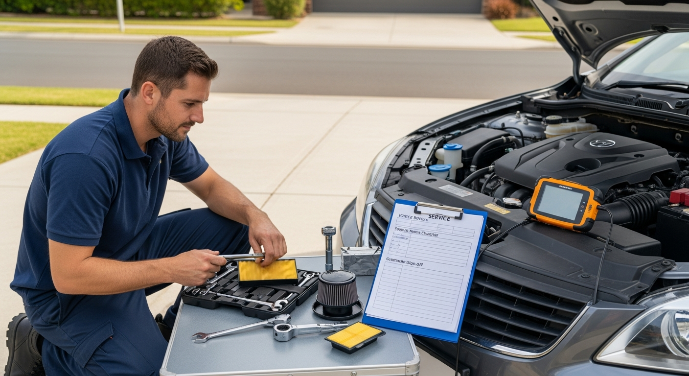 Mobile car servicing at home