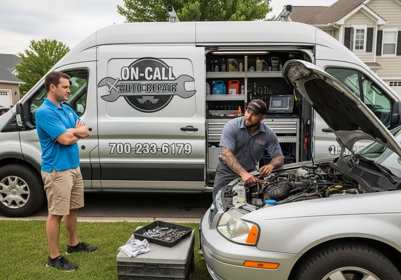 Mobile mechanic van at home