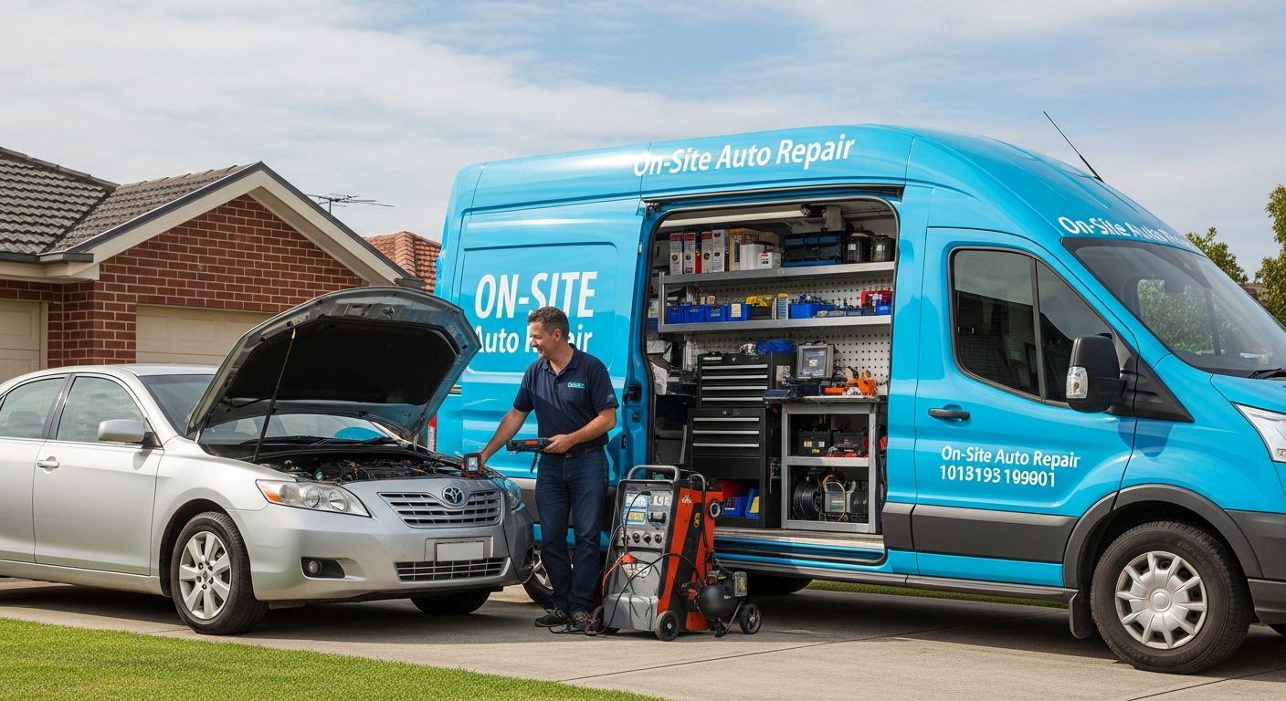 Mobile mechanic arriving onsite