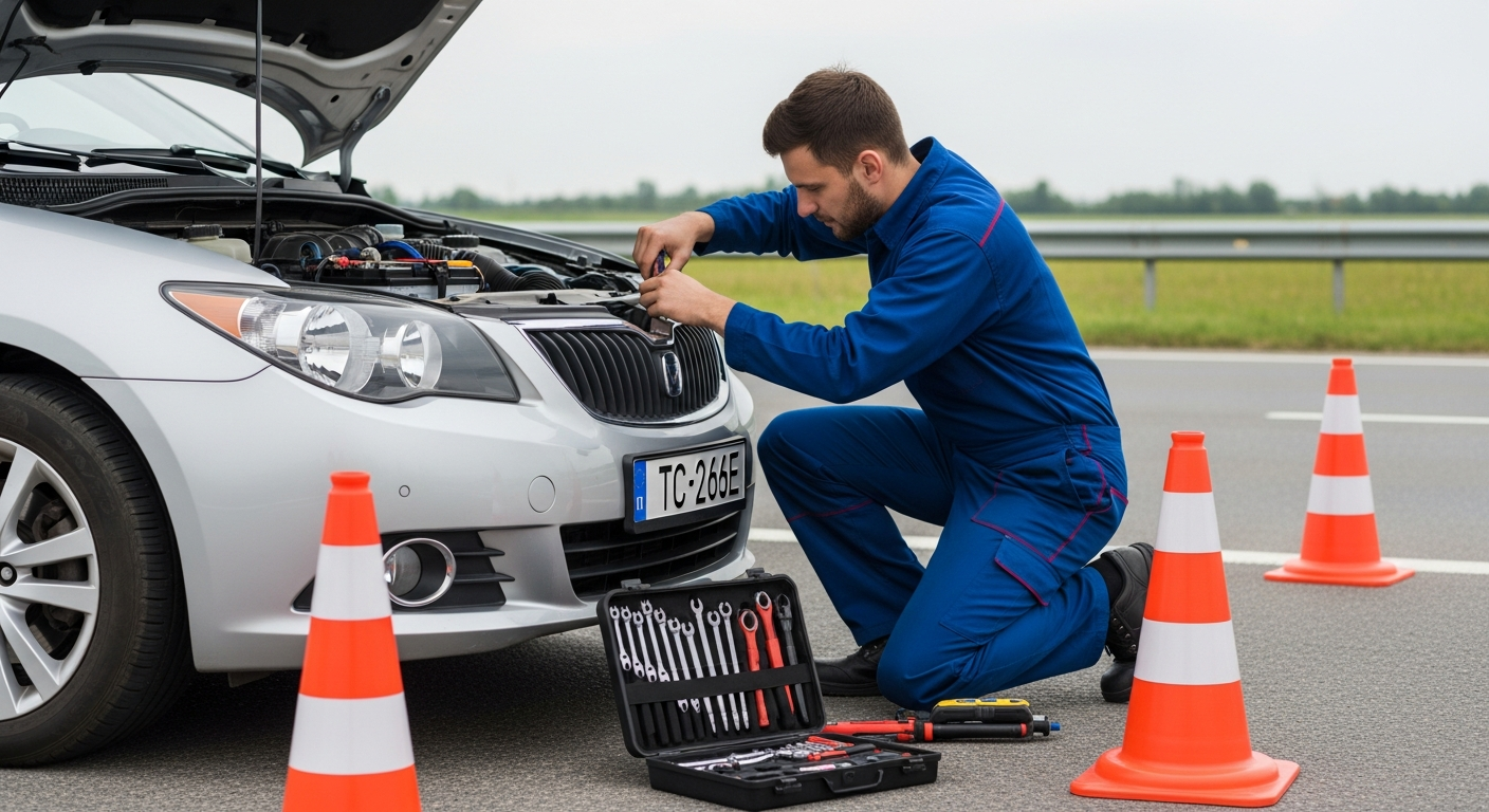 Roadside battery replacement