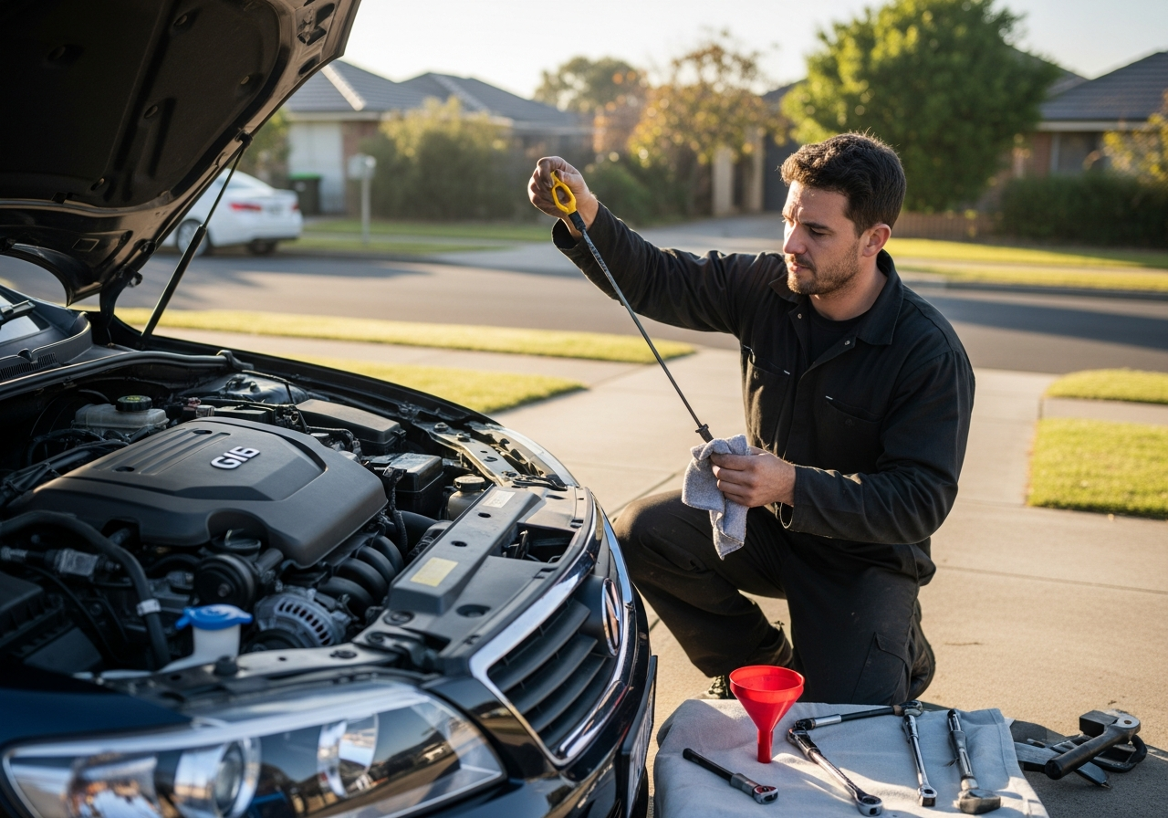 Oil check during full service