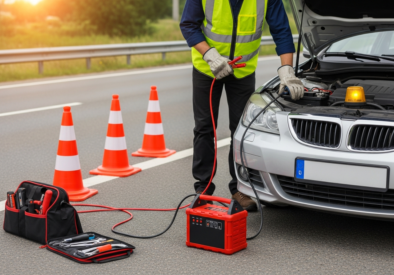 Roadside battery service