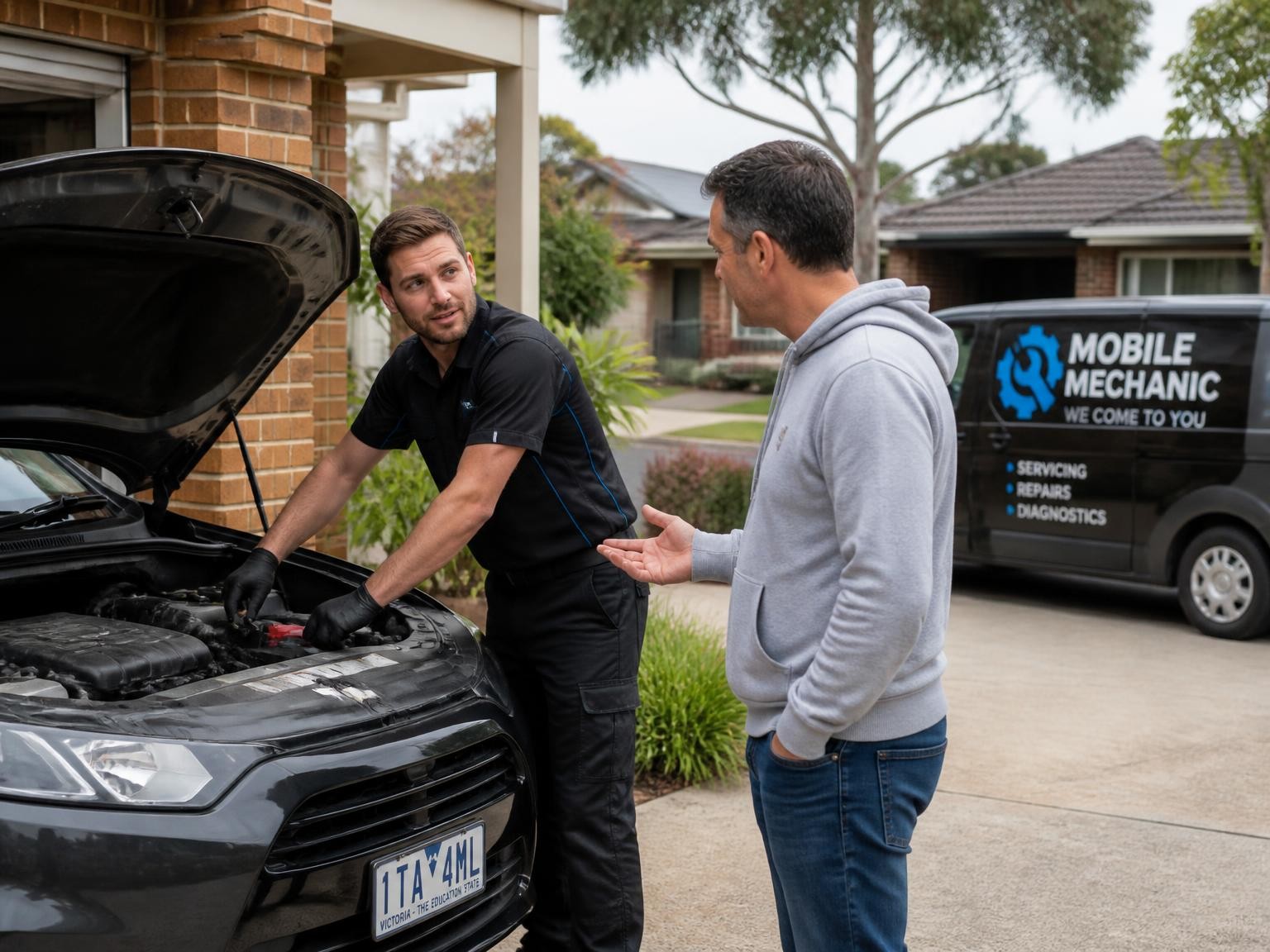 At-home car servicing by a Melbourne mobile mechanic