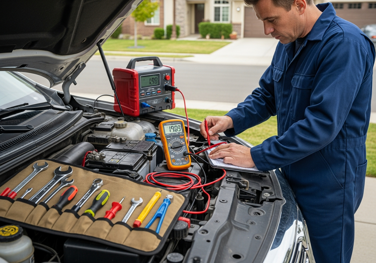Mobile mechanic in Ashwood driveway