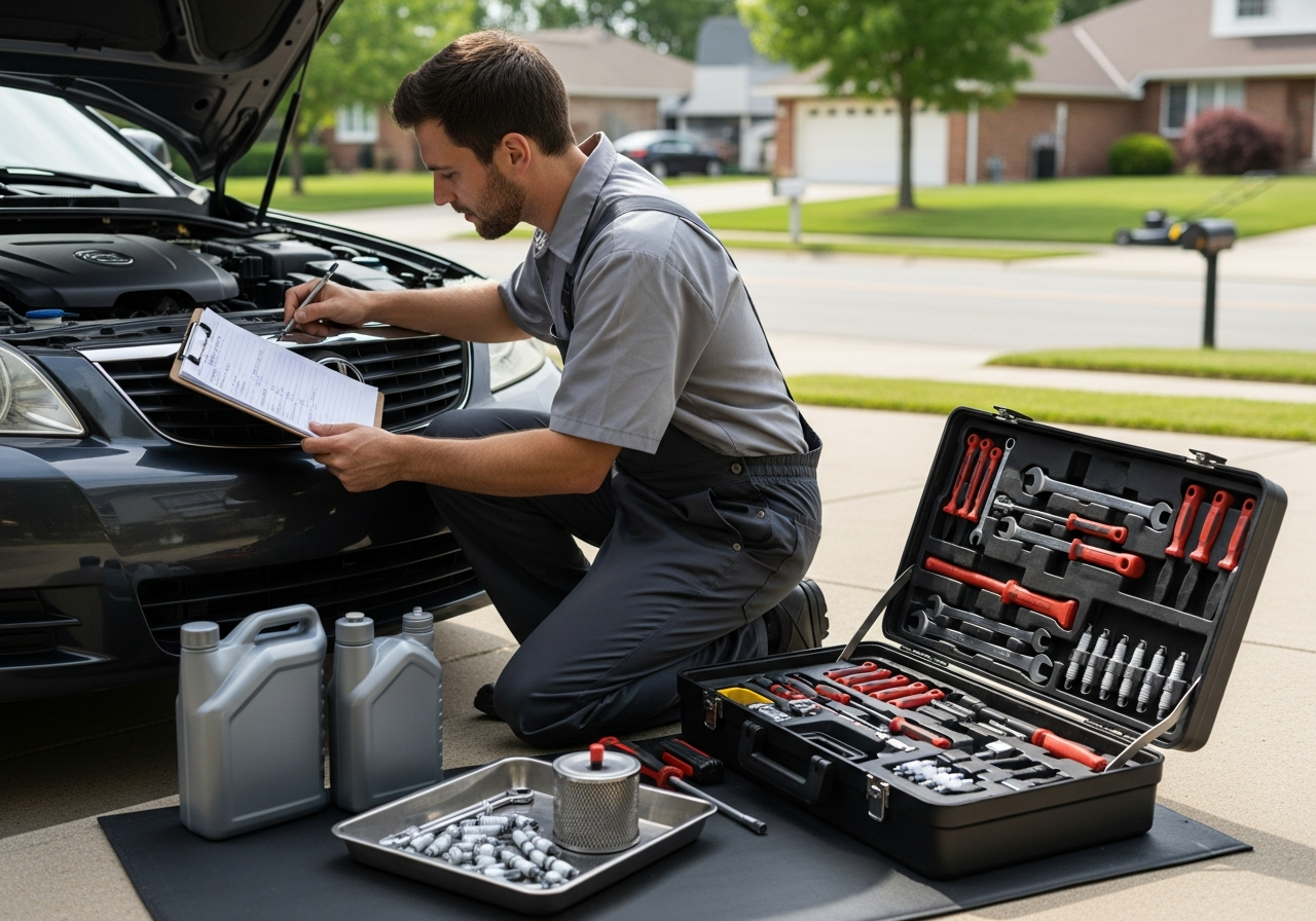 Logbook servicing at home