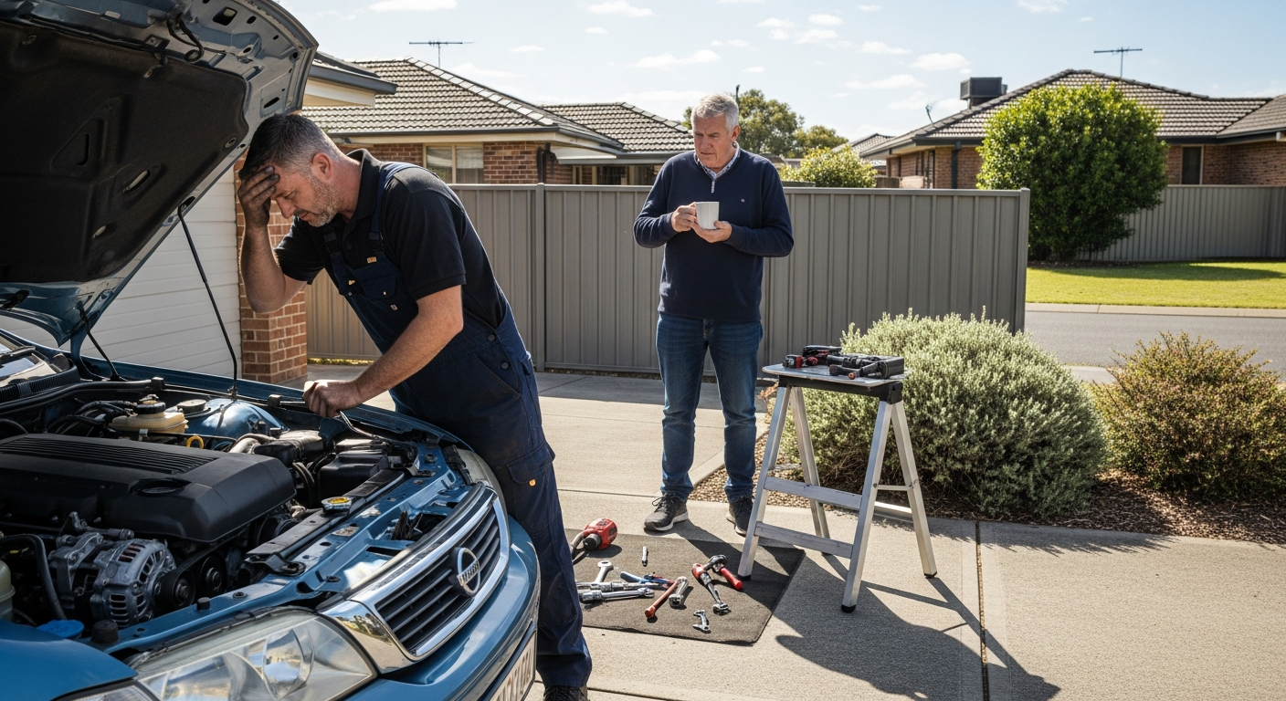 Car serviced at home