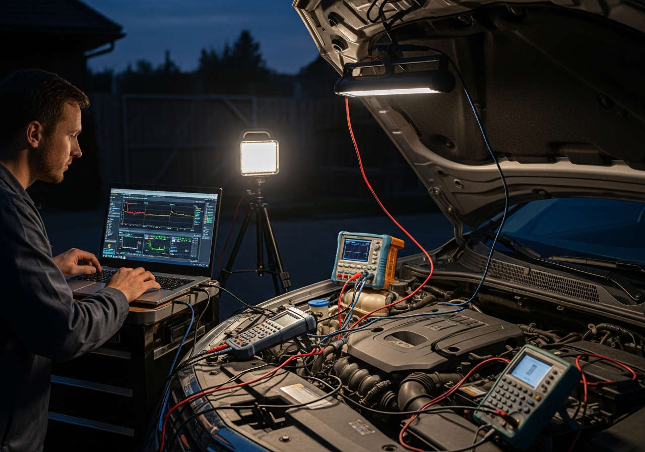Onsite diagnostics at night